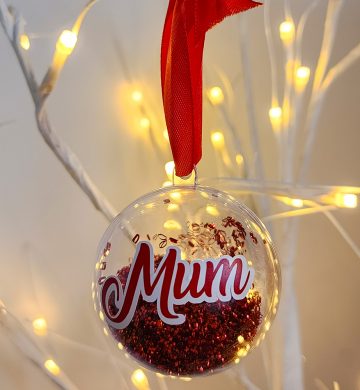 Glitter Personalised Christmas Bauble